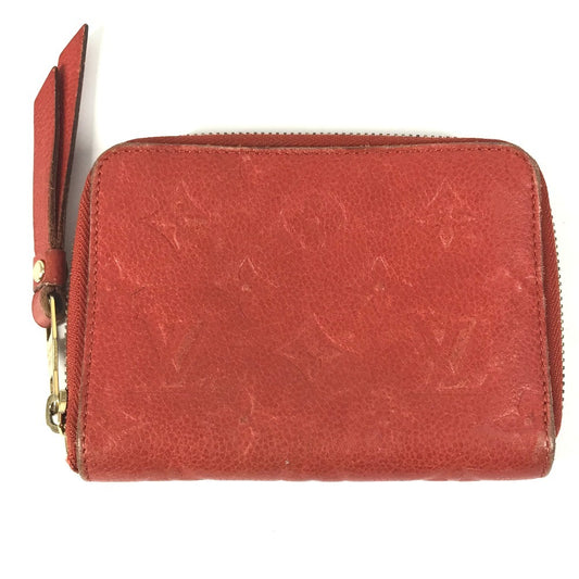 LOUIS VUITTON M60295 モノグラムアンプラント ポルトフォイユ・スカレット コンパクト コンパクトウォレット ラウンドファスナー 2つ折り財布 モノグラムアンプラントレザー ユニセックス オリアン レッド系