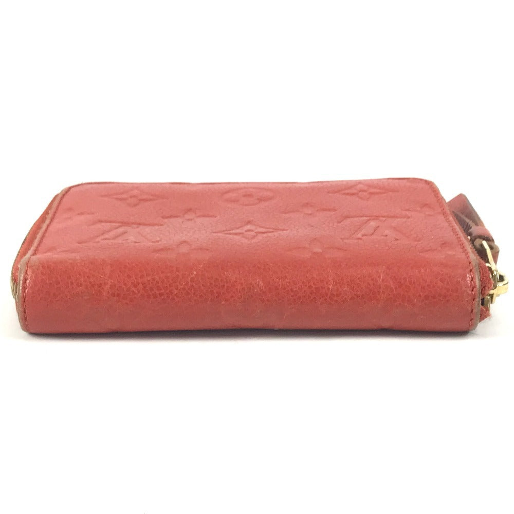 LOUIS VUITTON M60295 MonogramEmpreinte Portefeuille-Scallet Compact Compact Wallet Zip Around Folded wallet MonogramEmpreinteLeather Orient RedBased Used