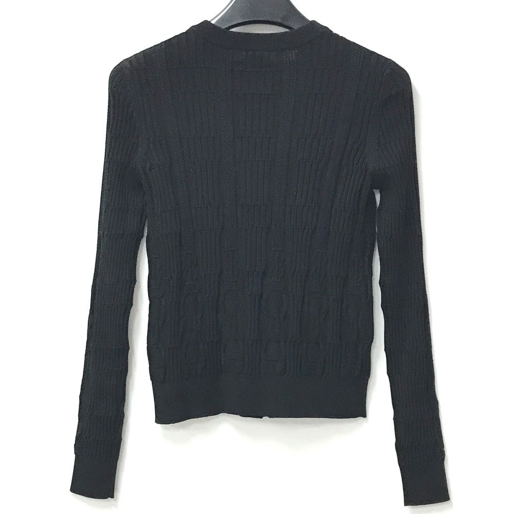 HERMES 2025 Spring/Summer Collection Mors à Jouet Apparel Outerwear Long Sleeve Cardigan with Bit Logo, Silk, Women's, Black