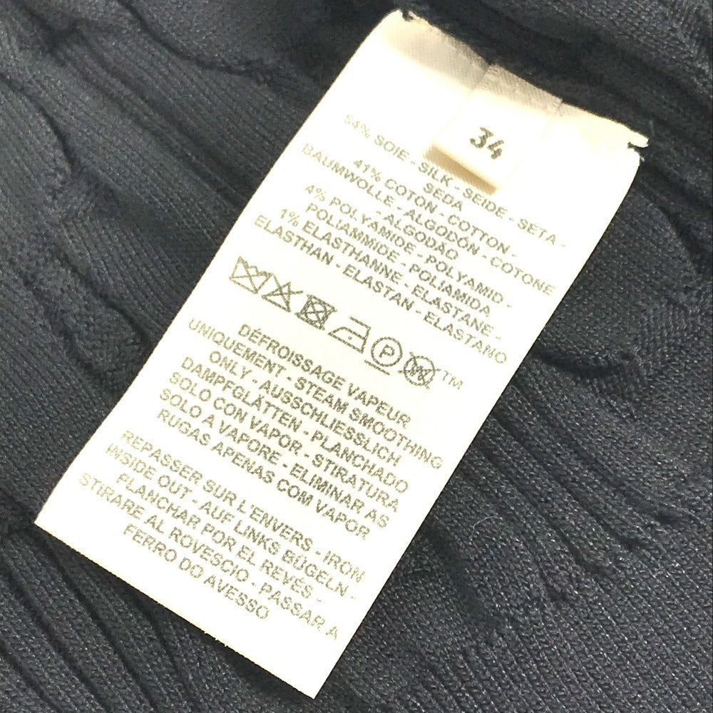 HERMES 2025 Spring/Summer Collection Mors à Jouet Apparel Outerwear Long Sleeve Cardigan with Bit Logo, Silk, Women's, Black