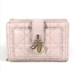 Christian Dior S6022ONMJ_M413 カナージュ レディディオール 日本限定 My Dior Dittany ウォレット コンパクトウォレット 2つ折り財布 ラムスキン レディース ピンク