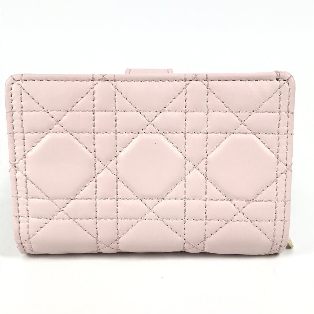 Christian Dior S6022ONMJ_M413 カナージュ レディディオール 日本限定 My Dior Dittany ウォレット コンパクトウォレット 2つ折り財布 ラムスキン レディース ピンク