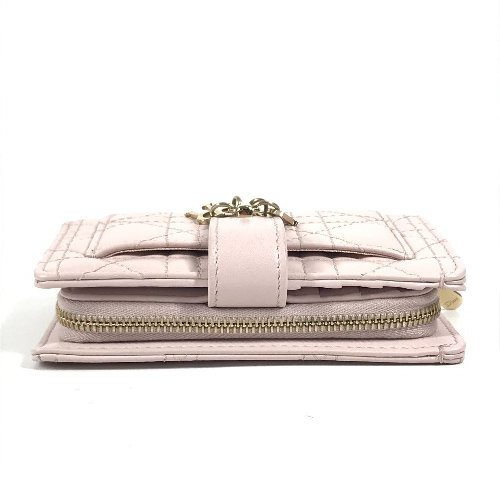 Christian Dior S6022ONMJ_M413 カナージュ レディディオール 日本限定 My Dior Dittany ウォレット コンパクトウォレット 2つ折り財布 ラムスキン レディース ピンク