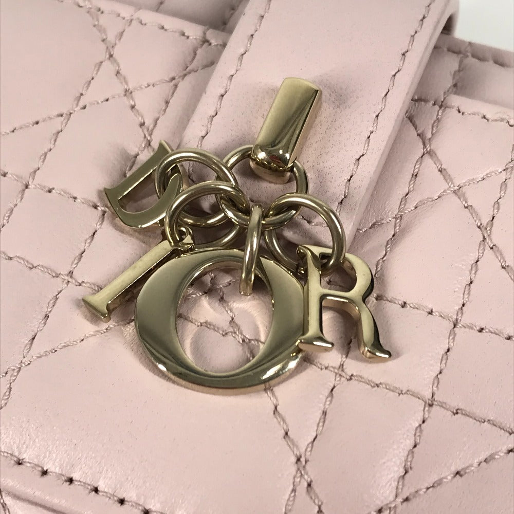 Christian Dior S6022ONMJ_M413 カナージュ レディディオール 日本限定 My Dior Dittany ウォレット コンパクトウォレット 2つ折り財布 ラムスキン レディース ピンク