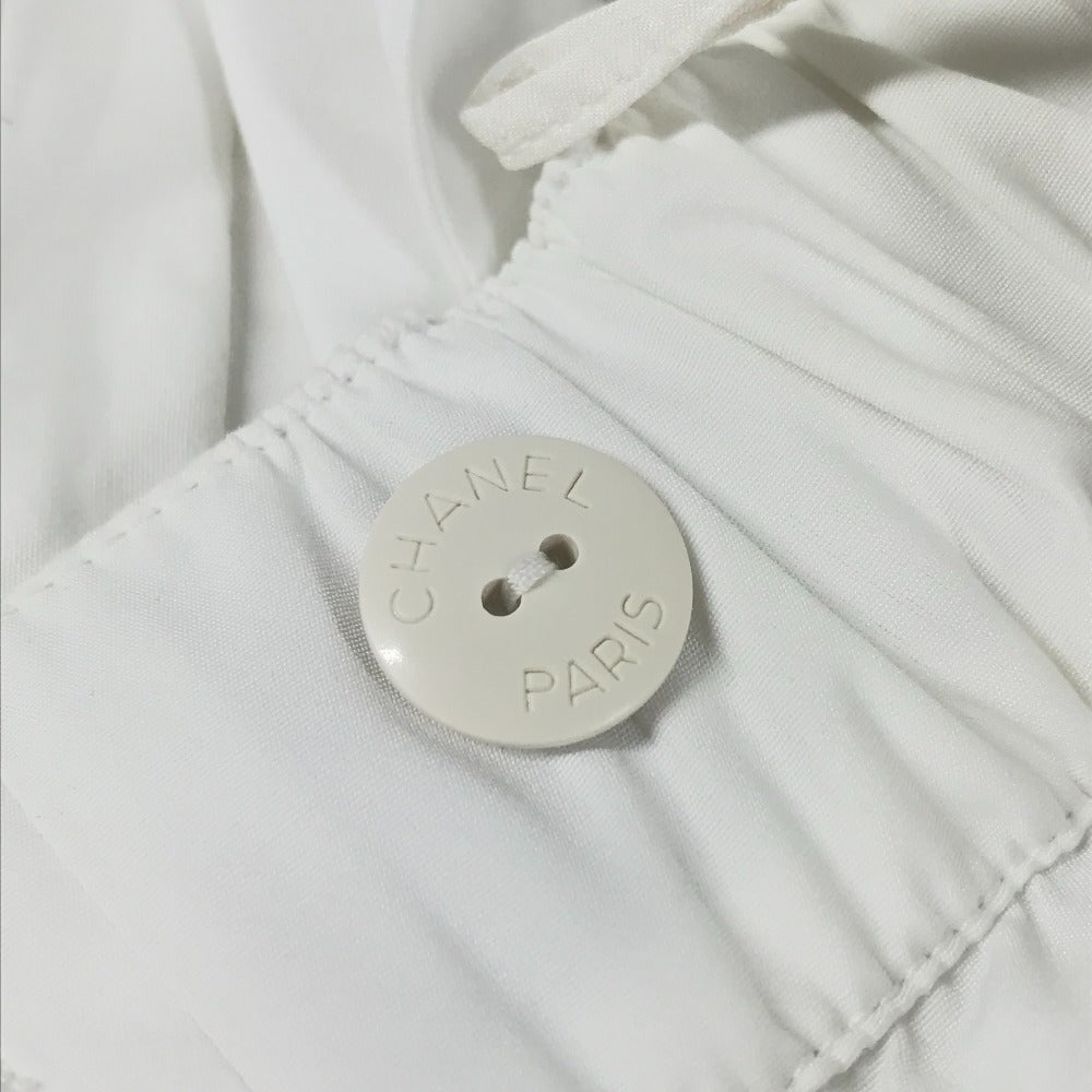 CHANEL P63229 CC Logo Button Apparel Bottoms Shorts Polyester Women's White