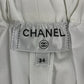 CHANEL P63229 CC Logo Button Apparel Bottoms Shorts Polyester Women's White