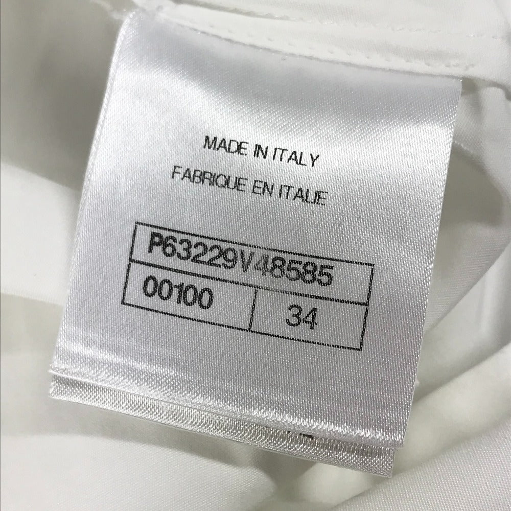 CHANEL P63229 CC Logo Button Apparel Bottoms Shorts Polyester Women's White