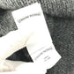 CHROME HEARTS Men's Gray Cashmere Hoodie with Leather Patch, Tag, and Cross Stitch. Long Sleeve Knit.
