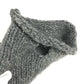 CHROME HEARTS Men's Gray Cashmere Hoodie with Leather Patch, Tag, and Cross Stitch. Long Sleeve Knit.