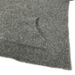 CHROME HEARTS Men's Gray Cashmere Hoodie with Leather Patch, Tag, and Cross Stitch. Long Sleeve Knit.
