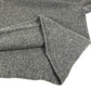 CHROME HEARTS Men's Gray Cashmere Hoodie with Leather Patch, Tag, and Cross Stitch. Long Sleeve Knit.