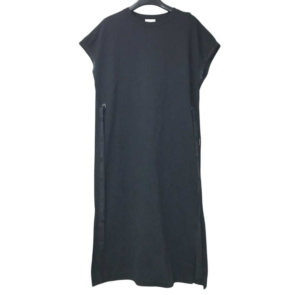 MONCLER Short Sleeve Logo T-Shirt Dress, Cotton, Women's, Black