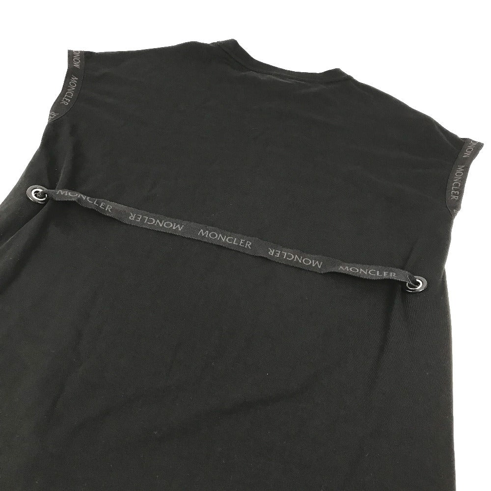 MONCLER Short Sleeve Logo T-Shirt Dress, Cotton, Women's, Black
