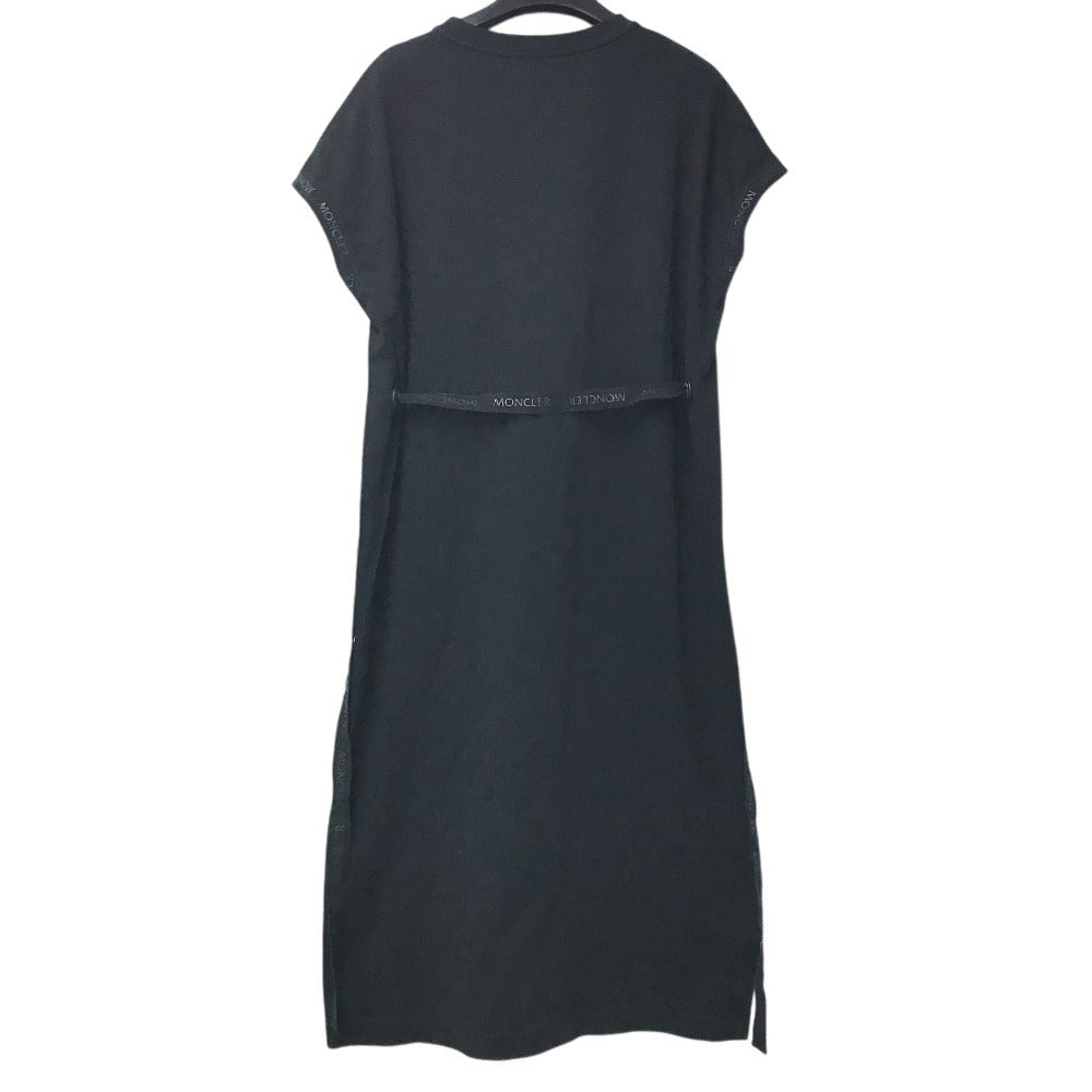 MONCLER Short Sleeve Logo T-Shirt Dress, Cotton, Women's, Black
