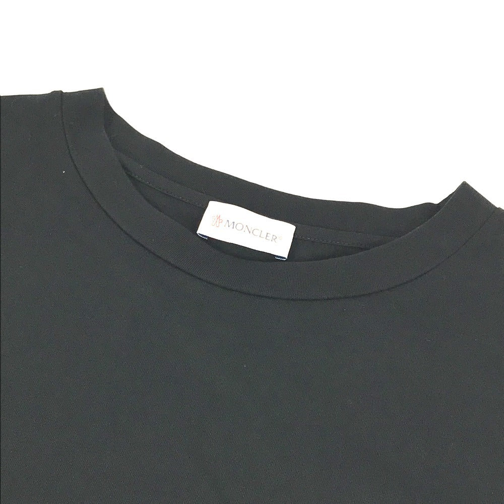 MONCLER Short Sleeve Logo T-Shirt Dress, Cotton, Women's, Black