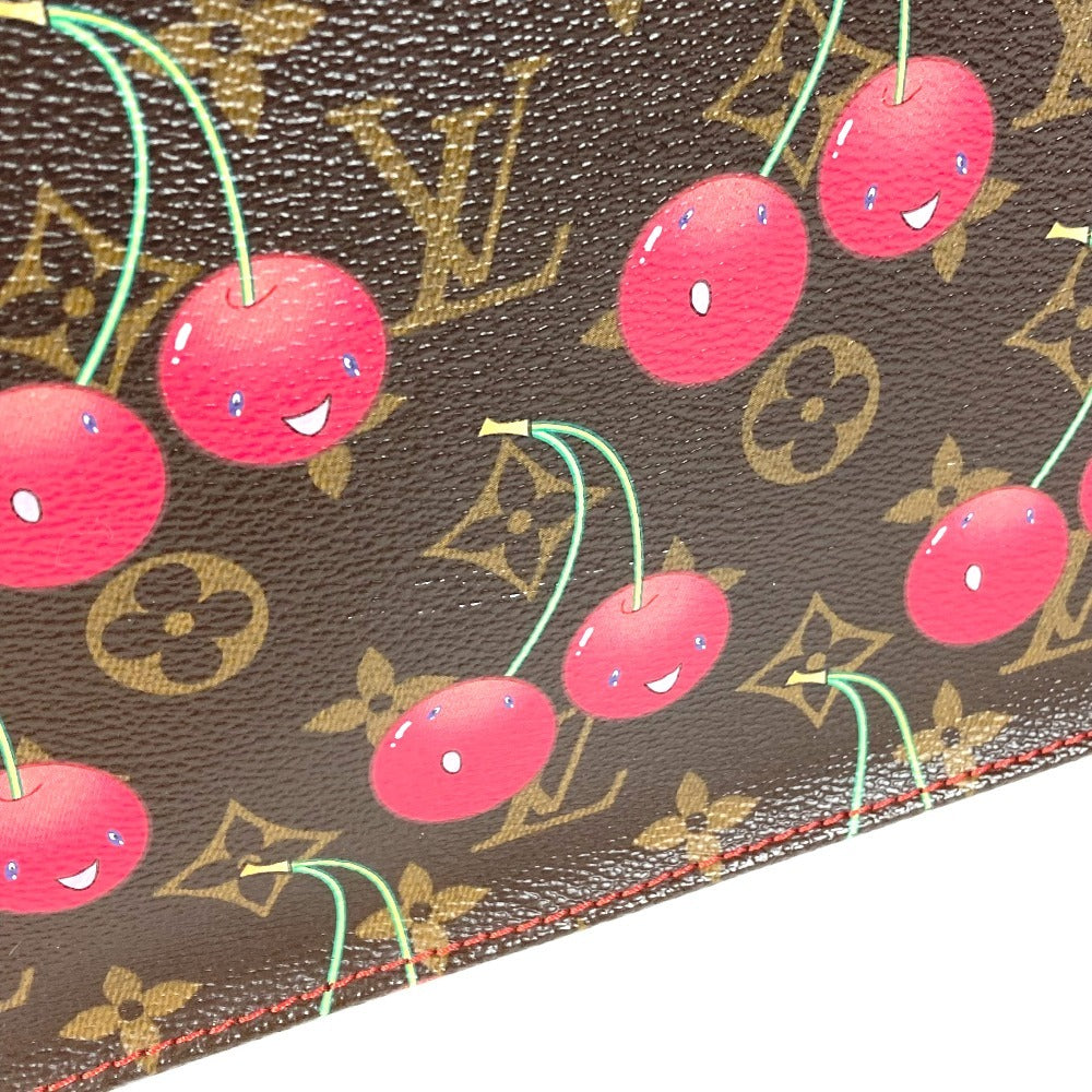 LOUIS VUITTON M95010 モノグラム チェリー 村上隆 サック プラ サックプラ カバン トートバッグ 縦型トート ショルダーバッグ モノグラムキャンバス ユニセックス ブラウン