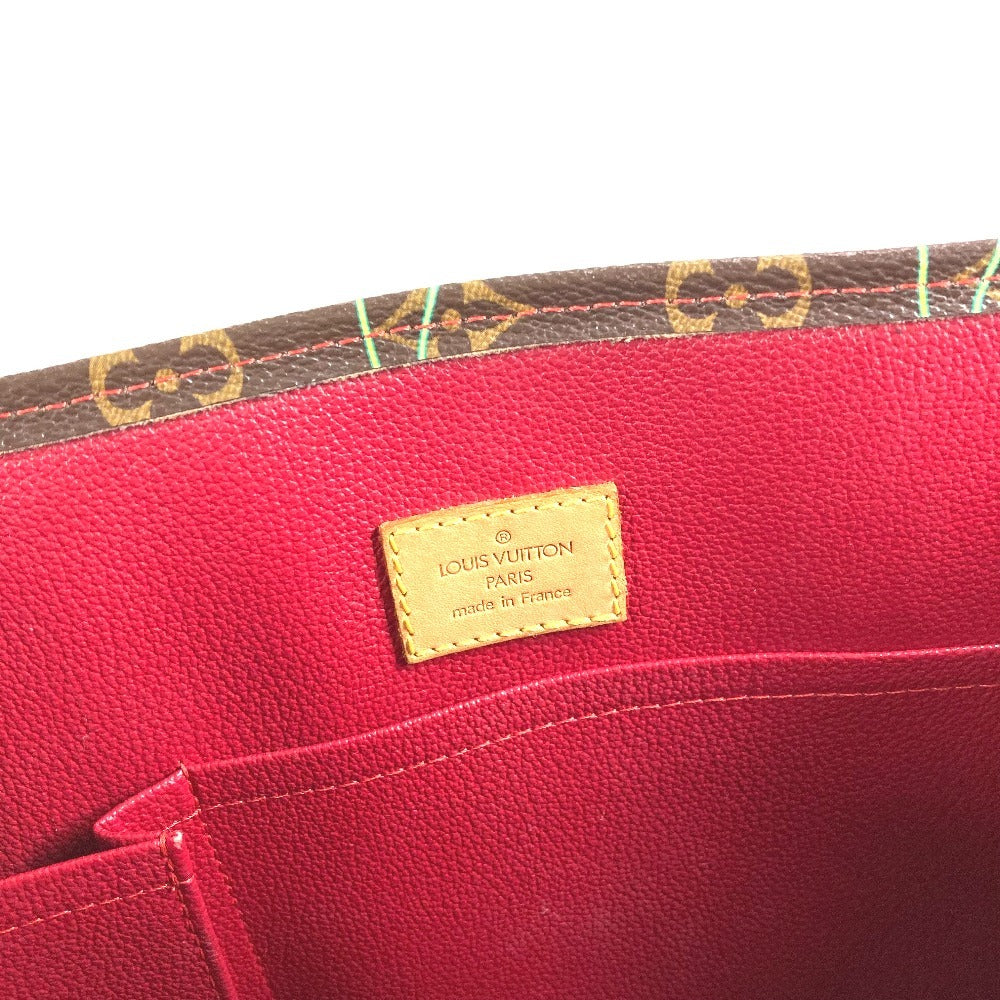 LOUIS VUITTON M95010 モノグラム チェリー 村上隆 サック プラ サックプラ カバン トートバッグ 縦型トート ショルダーバッグ モノグラムキャンバス ユニセックス ブラウン