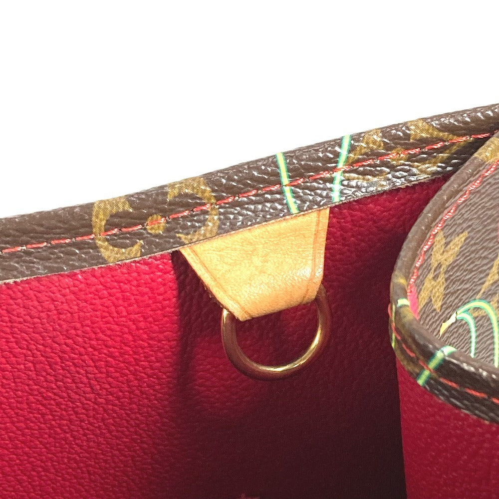 LOUIS VUITTON M95010 モノグラム チェリー 村上隆 サック プラ サックプラ カバン トートバッグ 縦型トート ショルダーバッグ モノグラムキャンバス ユニセックス ブラウン