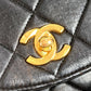 CHANEL CC Coco Mark Logo Vintage Matelasse Quilted Chain Backpack Leather Rucksack Women's Black