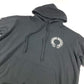 CHROME HEARTS Men's Long Sleeve Sweatshirt, SWTSHRT HD PLVR, Flared Logo, Horseshoe Design, Cotton Hoodie, Black