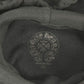 CHROME HEARTS Men's Long Sleeve Sweatshirt, SWTSHRT HD PLVR, Flared Logo, Horseshoe Design, Cotton Hoodie, Black