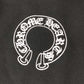 CHROME HEARTS Men's Long Sleeve Sweatshirt, SWTSHRT HD PLVR, Flared Logo, Horseshoe Design, Cotton Hoodie, Black