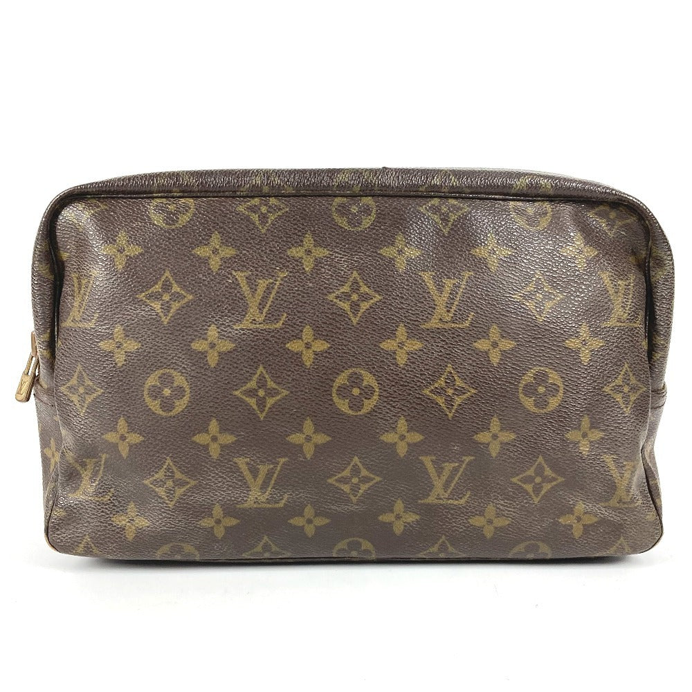 LOUIS VUITTON M47522 Monogram True Toilet 28 Makeup Pouch, Clutch Bag, Second Bag, Cosmetic Pouch, Monogram Canvas, Unisex, Brown