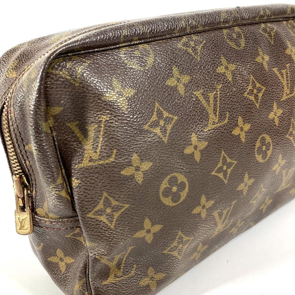 LOUIS VUITTON M47522 Monogram True Toilet 28 Makeup Pouch, Clutch Bag, Second Bag, Cosmetic Pouch, Monogram Canvas, Unisex, Brown