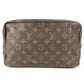 LOUIS VUITTON M47522 Monogram True Toilet 28 Makeup Pouch, Clutch Bag, Second Bag, Cosmetic Pouch, Monogram Canvas, Unisex, Brown