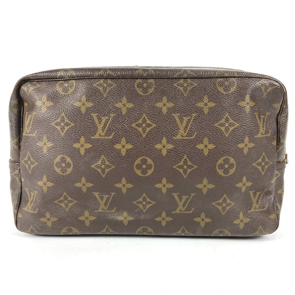 LOUIS VUITTON M47522 Monogram True Toilet 28 Makeup Pouch, Clutch Bag, Second Bag, Cosmetic Pouch, Monogram Canvas, Unisex, Brown