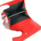 CHANEL No. 5 Logo Ribbon Icon Compact Wallet, Tri-fold Wallet, Patent Leather, Unisex, Red