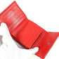 CHANEL No. 5 Logo Ribbon Icon Compact Wallet, Tri-fold Wallet, Patent Leather, Unisex, Red