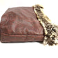 ETRO Paisley Logo Fur Tote Bag with Pouch, PVC/Leather Shoulder Bag, Brown, Women's