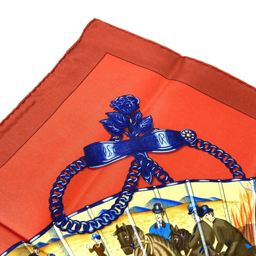 HERMES Japanese-patterned folding fan, BRISE DE CHARME "Enchanting Breeze" design, Carré 90, silk scarf, unisex, multicolor