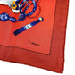 HERMES Japanese-patterned folding fan, BRISE DE CHARME "Enchanting Breeze" design, Carré 90, silk scarf, unisex, multicolor