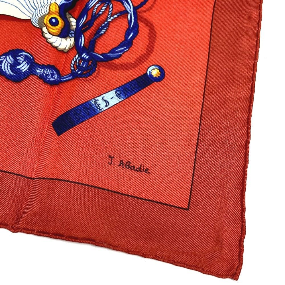 HERMES Japanese-patterned folding fan, BRISE DE CHARME "Enchanting Breeze" design, Carré 90, silk scarf, unisex, multicolor