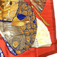 HERMES Japanese-patterned folding fan, BRISE DE CHARME "Enchanting Breeze" design, Carré 90, silk scarf, unisex, multicolor