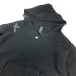 CHROME HEARTS クロスパッチ レザーパッチ 革タグ アパレル 長袖 フード フーディー パーカー ニット カシミヤ メンズ ブラック