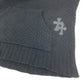 CHROME HEARTS Men's Black Long Sleeve Hoodie with Cross Patch and Leather Tag, Cashmere Knit