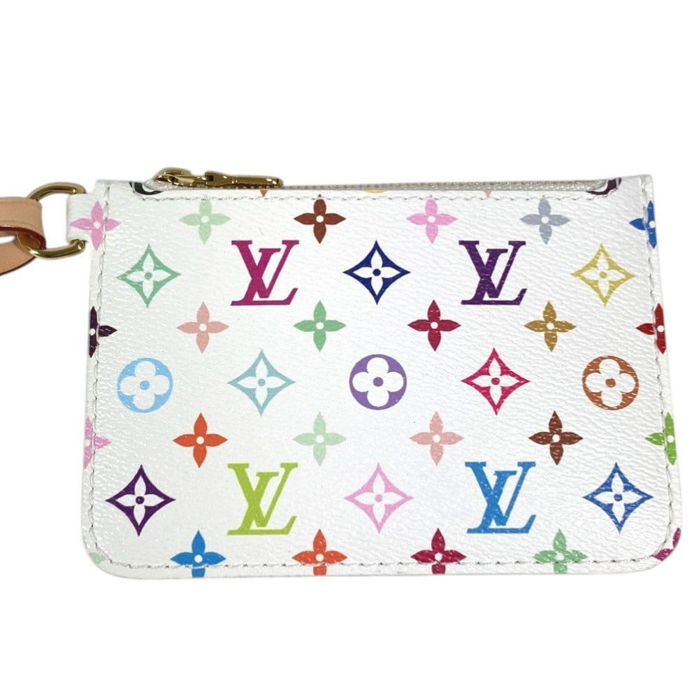 LOUIS VUITTON M13089 Monogram Multicolore by Takashi Murakami, LV×TM All-in BB Crossbody Bag with Pouch, Bucket Shoulder Bag, Monogram Multicolore Canvas, Women's, Blanc/White