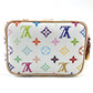LOUIS VUITTON M13089 Monogram Multicolore by Takashi Murakami, LV×TM All-in BB Crossbody Bag with Pouch, Bucket Shoulder Bag, Monogram Multicolore Canvas, Women's, Blanc/White