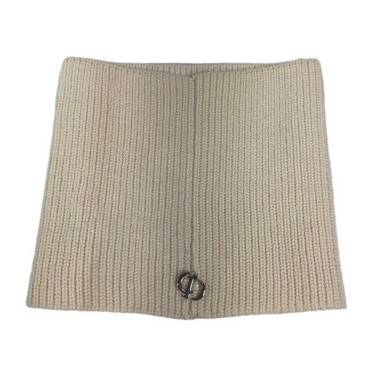 Dior 41UTD201A101 CD Logo Neck Warmer, Accessory, Wool Scarf, Women's, Ivory