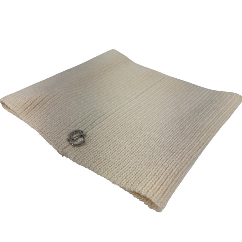 Dior 41UTD201A101 CD Logo Neck Warmer, Accessory, Wool Scarf, Women's, Ivory