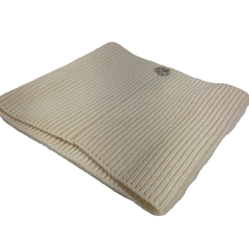 Dior 41UTD201A101 CD Logo Neck Warmer, Accessory, Wool Scarf, Women's, Ivory