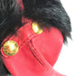 HERMES Fur Apparel Serie Button Clothing Accessories Leather Gloves Women's Red