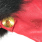 HERMES Fur Apparel Serie Button Clothing Accessories Leather Gloves Women's Red