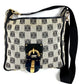 LOEWE Vintage Padlock Logo Crossbody Shoulder Bag in Leather/Canvas, Unisex, Black