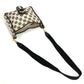 LOEWE Vintage Padlock Logo Crossbody Shoulder Bag in Leather/Canvas, Unisex, Black