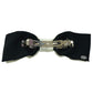 CHANEL 25P CC Coco Mark Logo Ribbon Two-Tone Hair Accessory Hair Clip Barrette Silk Women's White
