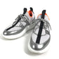 HERMES Logo Duel Shoes Sneakers Women's Rubber Silver